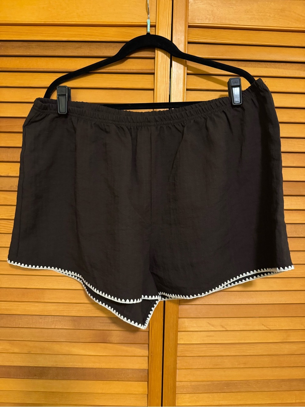 H&M Black Athletic Lounge Shorts with White Trim